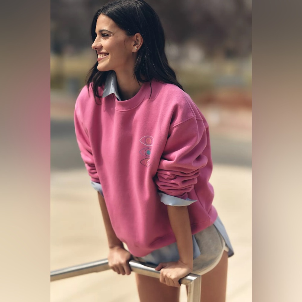 Spiritual Gangster Mesmereyes La Brea Crewneck Sweatshirt - Size XSmall NWT